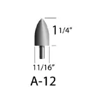 11/16" X 1-1/4" X 1/4" Shank [Shape A12] Mounted Point (Flexovit/USA) Max RPM 48,000