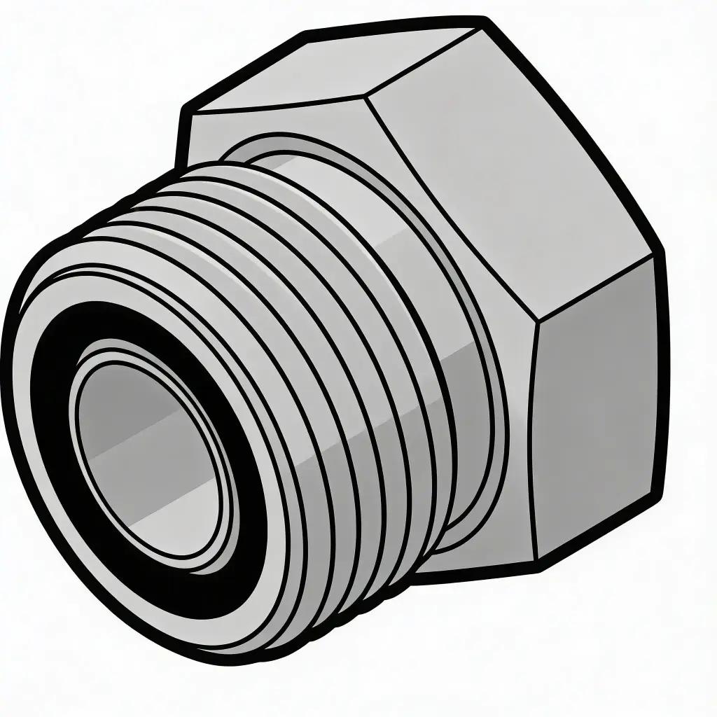 1" O-Ring Face Seal Plug Fitting Steel