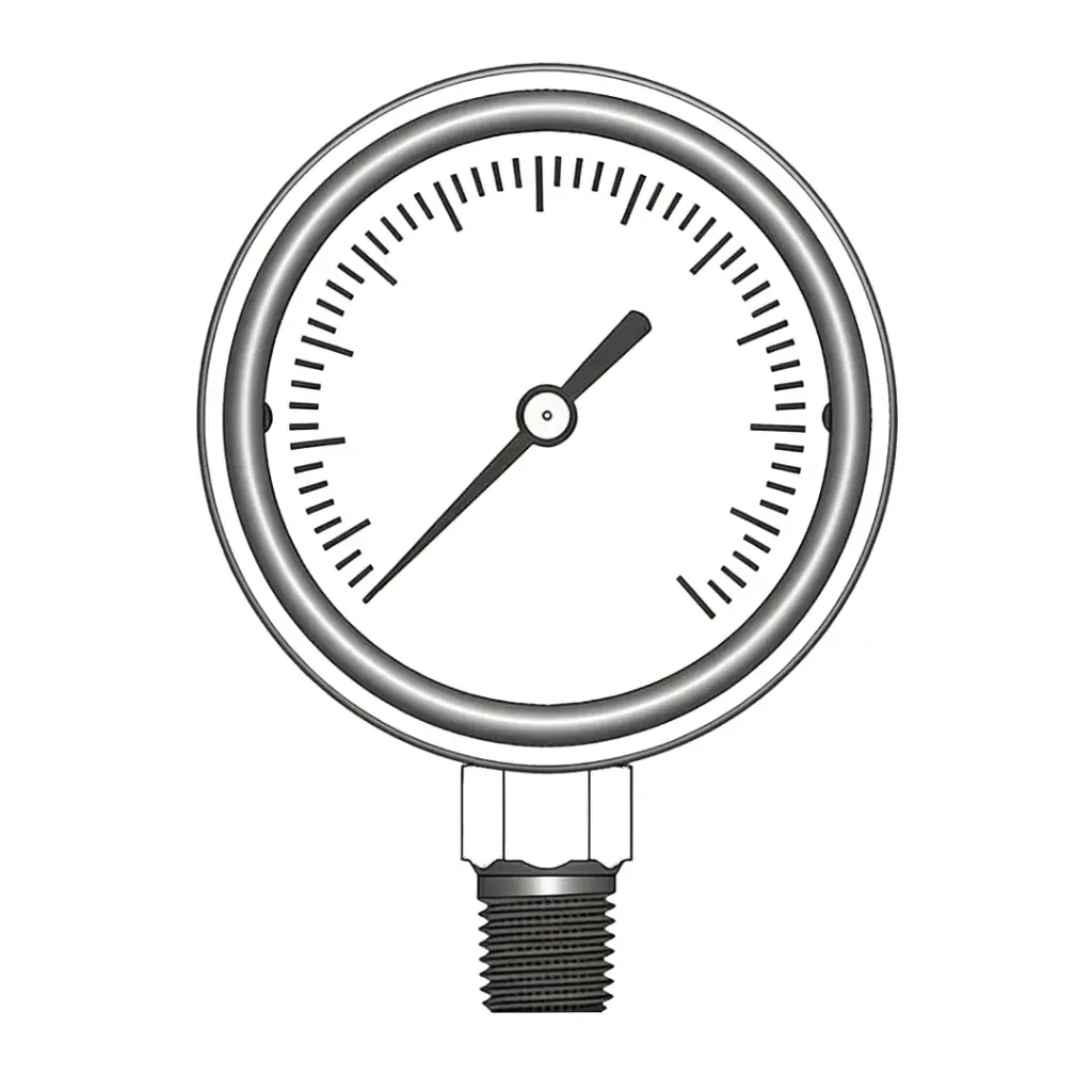 2-1/2" Stainless Pressure Gauge Liquid Filled 300psi 1/4" NPT Lower Mount