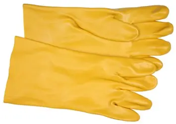 12" Yellow PVC Smooth Finish Jersey Lined Glove