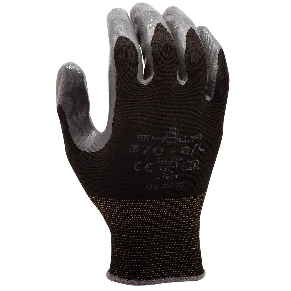 Dozen Large Black 370 Glove (SHOWA/Atlas)
