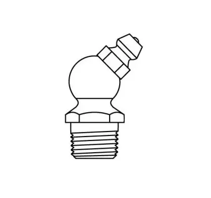 1/4"-28 45° Grease Zerk (Alemite)