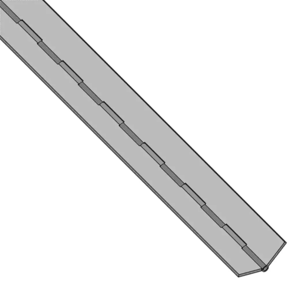 3" X 72" X 13GA X 1/4" Pin Weldable Piano Hinge Low-Carbon Steel Plain