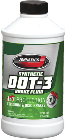 12oz Synthetic DOT 3 Brake Fluid (Johnsens)