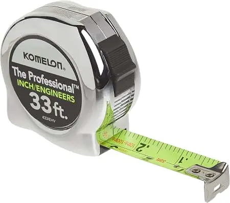 33Ft. Inch/Engineer Tape Measure "The Professional" (Komelon)