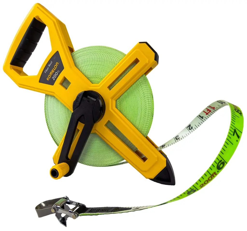 200Ft. Tape Measure Reel Inch/Engineers (Komelon)