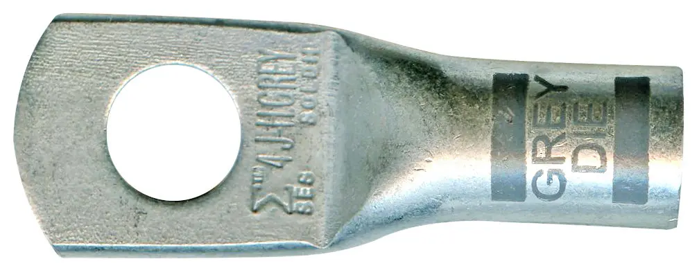 4 AWG HD Copper Lug W/ 5/16" Hole Tin Plated