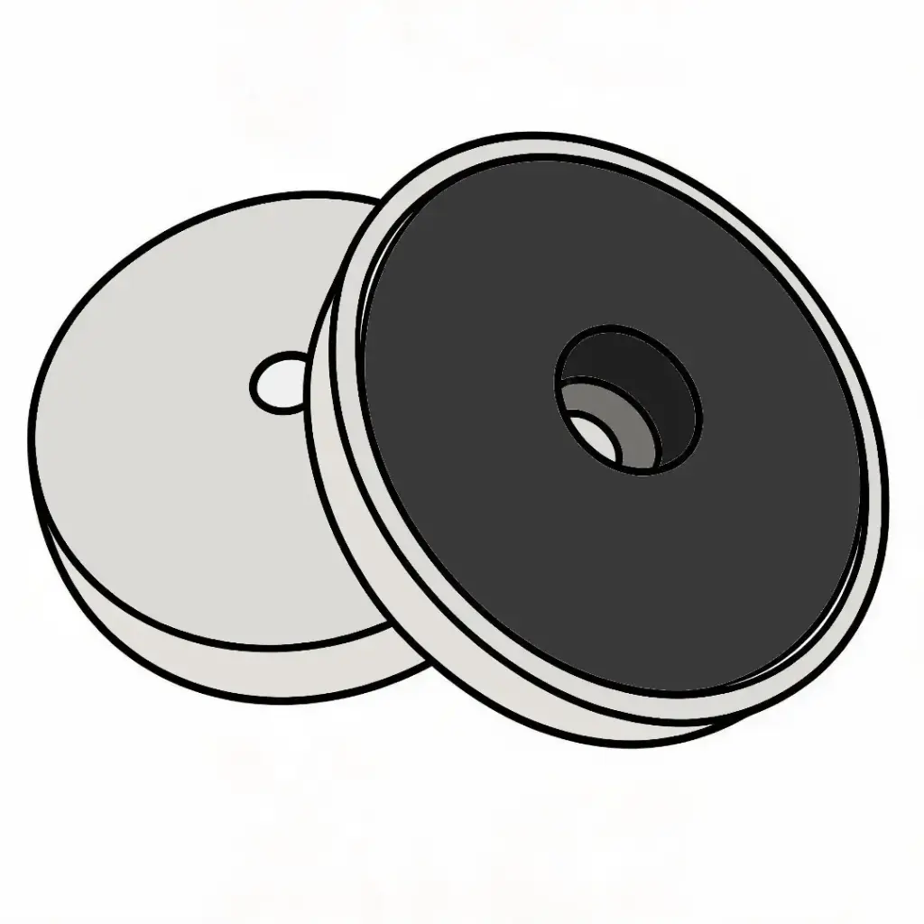 3-3/16"(3.2") Round Magnet W/Center Hole (95lb/43kg)
