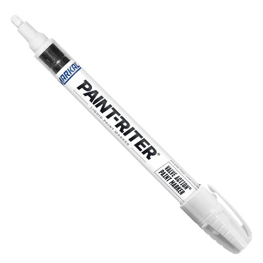 White Valve Action Paint Marker (Markal)