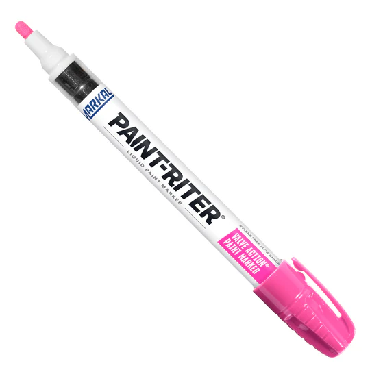 Fluorescent Pink Valve Action Paint Marker (Markal)