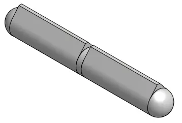 Aluminum Body Weldable Hinge 1/4" Stainless Pin X 2.36" Long X 0.46" Thick (Marlboro)