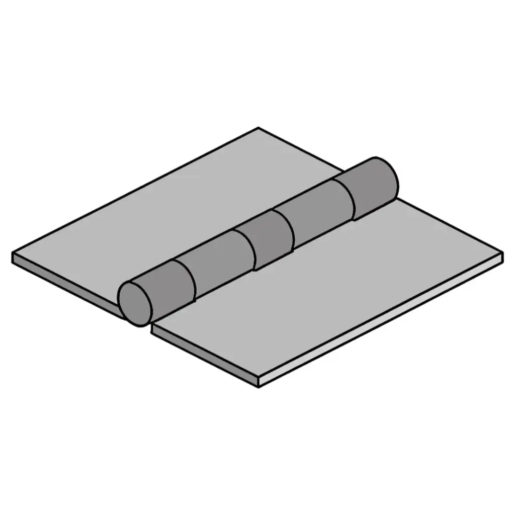 2-1/2" W X 3" L X .120 T X 1/4" Pin Tight Straight Hinge (Marlboro)