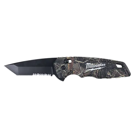Camo Spring Assisted FASTBACK Stainless Steel Folding Knife (Milwaukee)