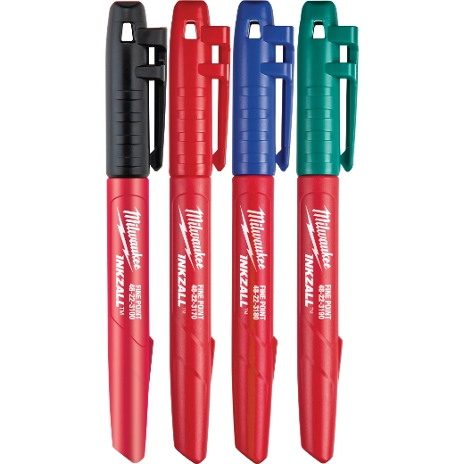 4Pk Variety Color INKZALL Markers (Milwaukee)