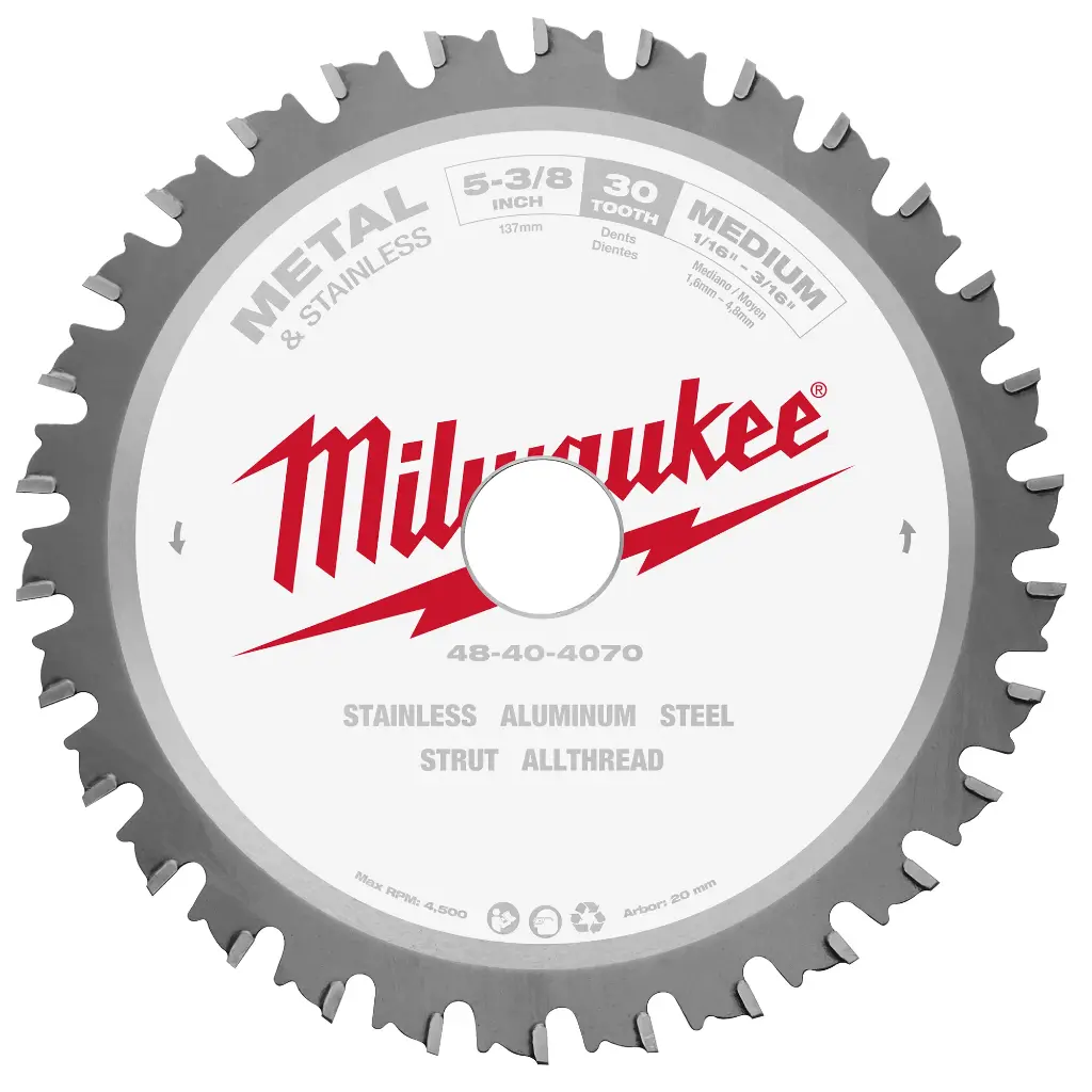 5-3/8" X 20mm X 30 Tooth Metal Cutting Blade (Milwaukee)