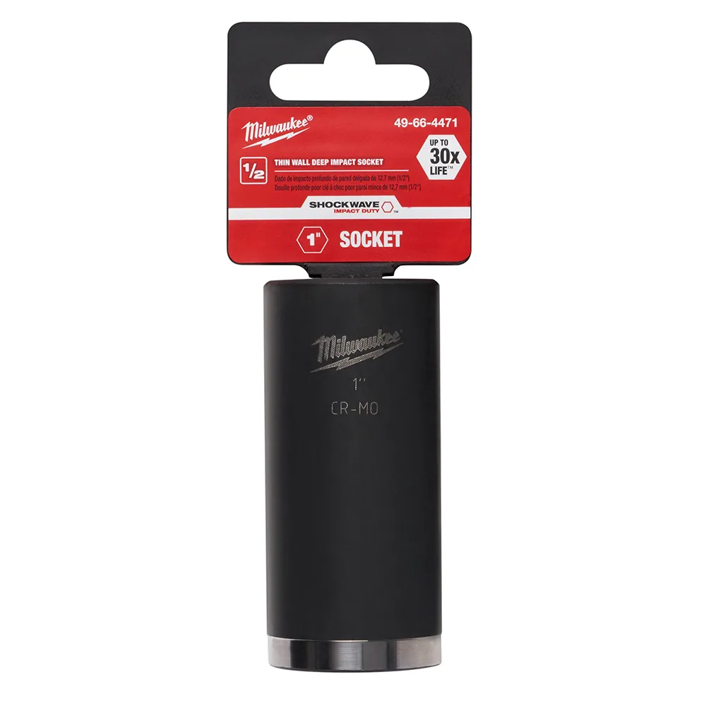 1" Deep Impact Socket 1/2" Dr. 6pt (Milwaukee)