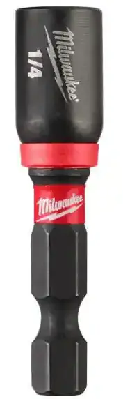 1/4" X 1-7/8" Impact/Alloy Steel Magnetic Nut Driver (Milwaukee/SHOCKWAVE)