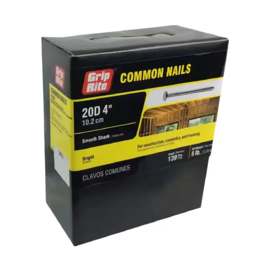 20D X 4" Bright Common Nail [5lb Box/Approx 139pcs]