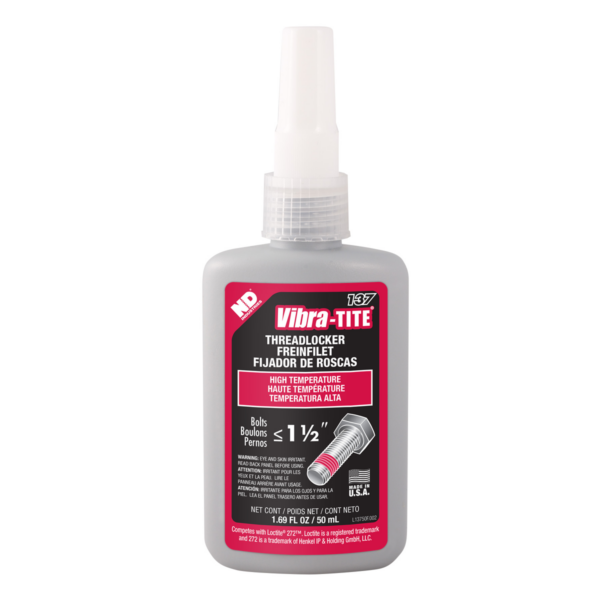 Red High Temp Threadlocker 50ml (NDI/Vibra-Tite)