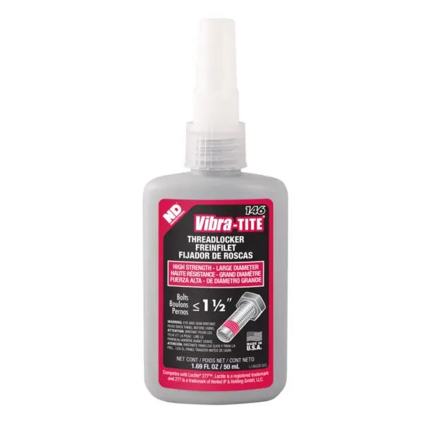 Red Large Diameter/High Strength Threadlocker 50ml (Vibra-Tite)