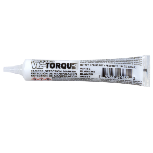 White Viz-Torque Tamper Detection Marker (Vibra-Tite)