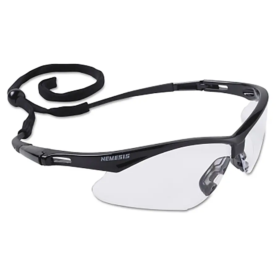 Clear Anti-Fog Black Frame Safety Glasses (Jackson) Nemesis