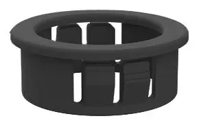 3/4" Hole Nylon Snap Bushing 5/8" ID X .85" OD [0.031 - 0.125 Panel Range] Black