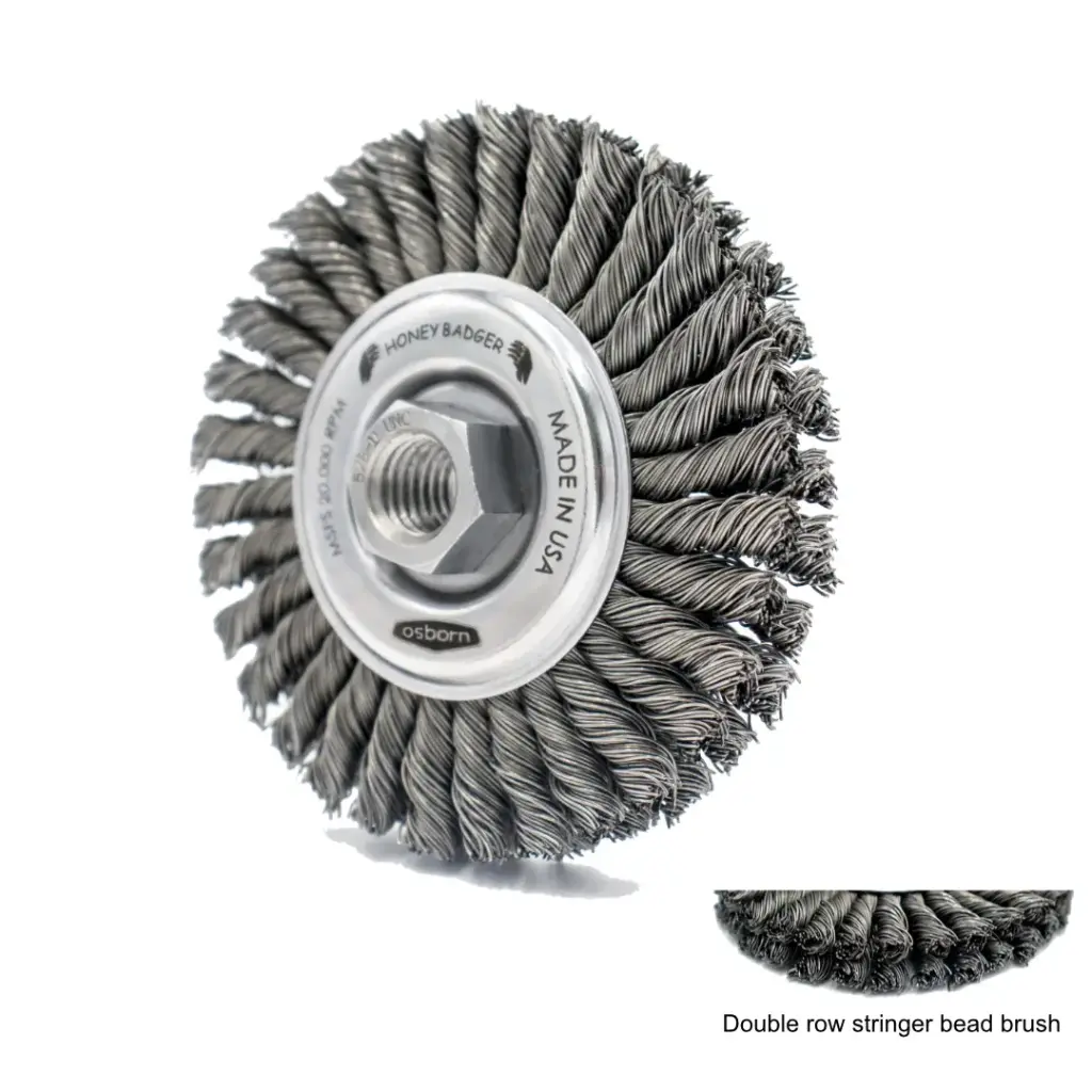4" Honey Badger Double Stringer Bead Wire Wheel (Osborn)