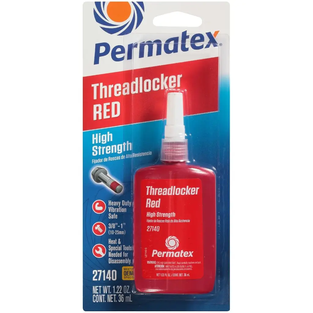 Red High Strength Thread Locker [36ml Bottle] (Permatex)