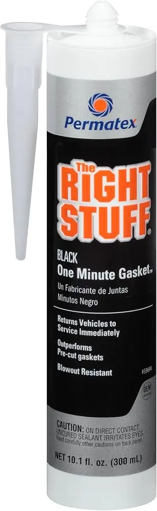 Black Gasket Maker "The Right Stuff" [10.1oz Caulking Tube] (Permatex)