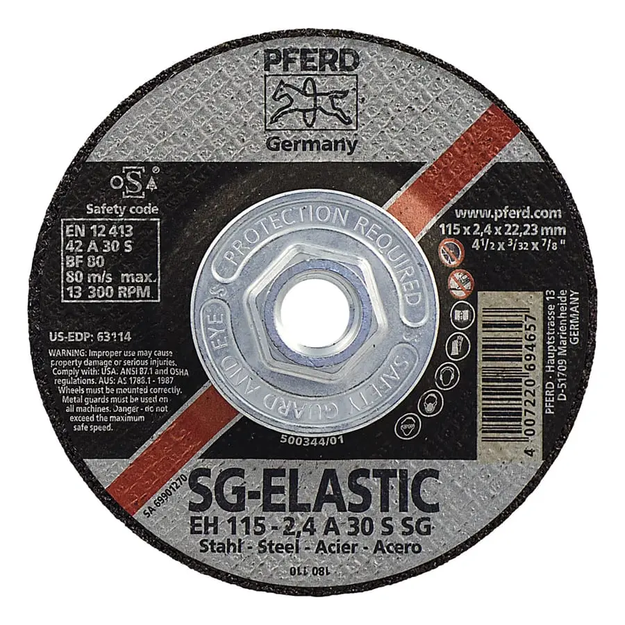 4-1/2" X 3/32" X 5/8"-11 T27 Cutoff Disc SG-ELASTIC (Pferd)