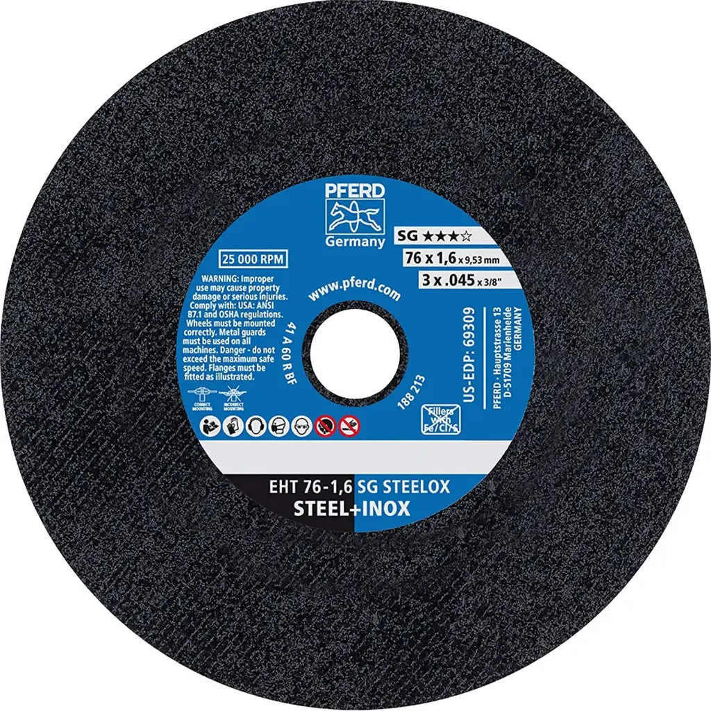 3" X 1/16 X 3/8 T-1 Cutoff Wheel (Pferd)