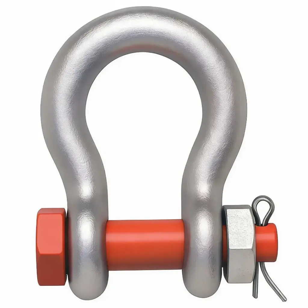 3/4" Safety Anchor Pin Shackle W/Nut & Cotter Pin Galvanized (Domestic)