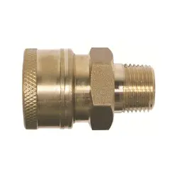 3/4" Pressure Washer Thru-Coupler 3/4" Male Thread Brass