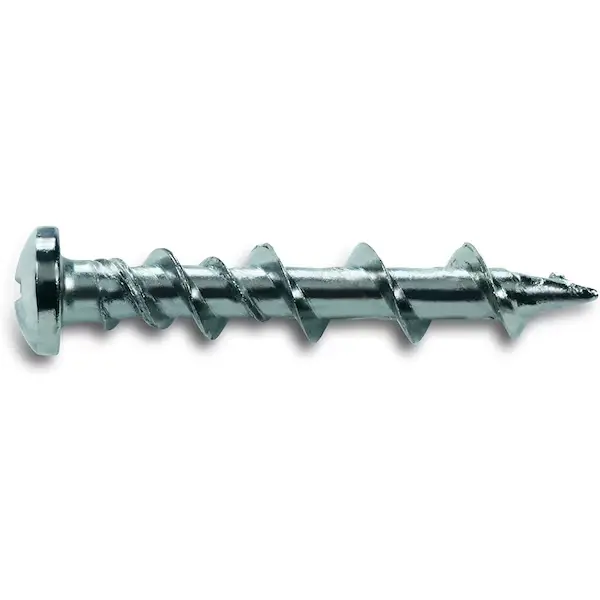 100Pk 1-1/4" Long Pan Head Phillips Wall-Dog Anchor Zinc (Powers)