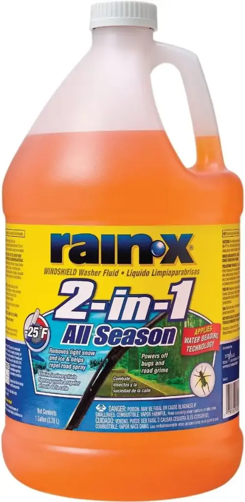 -25°F Orange Windshield Wash Fluid W/Bug Remover [1 Gallon] (Rain X)