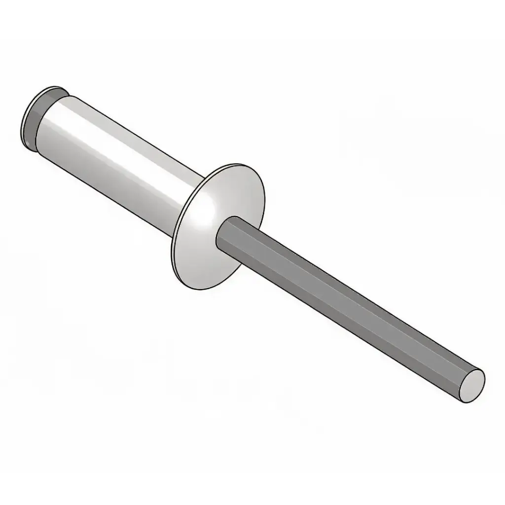 3/16" Dia. 1/4"-3/8" Grip [Alum Rivet/Steel Mandrel] Dome Head Blind Rivet