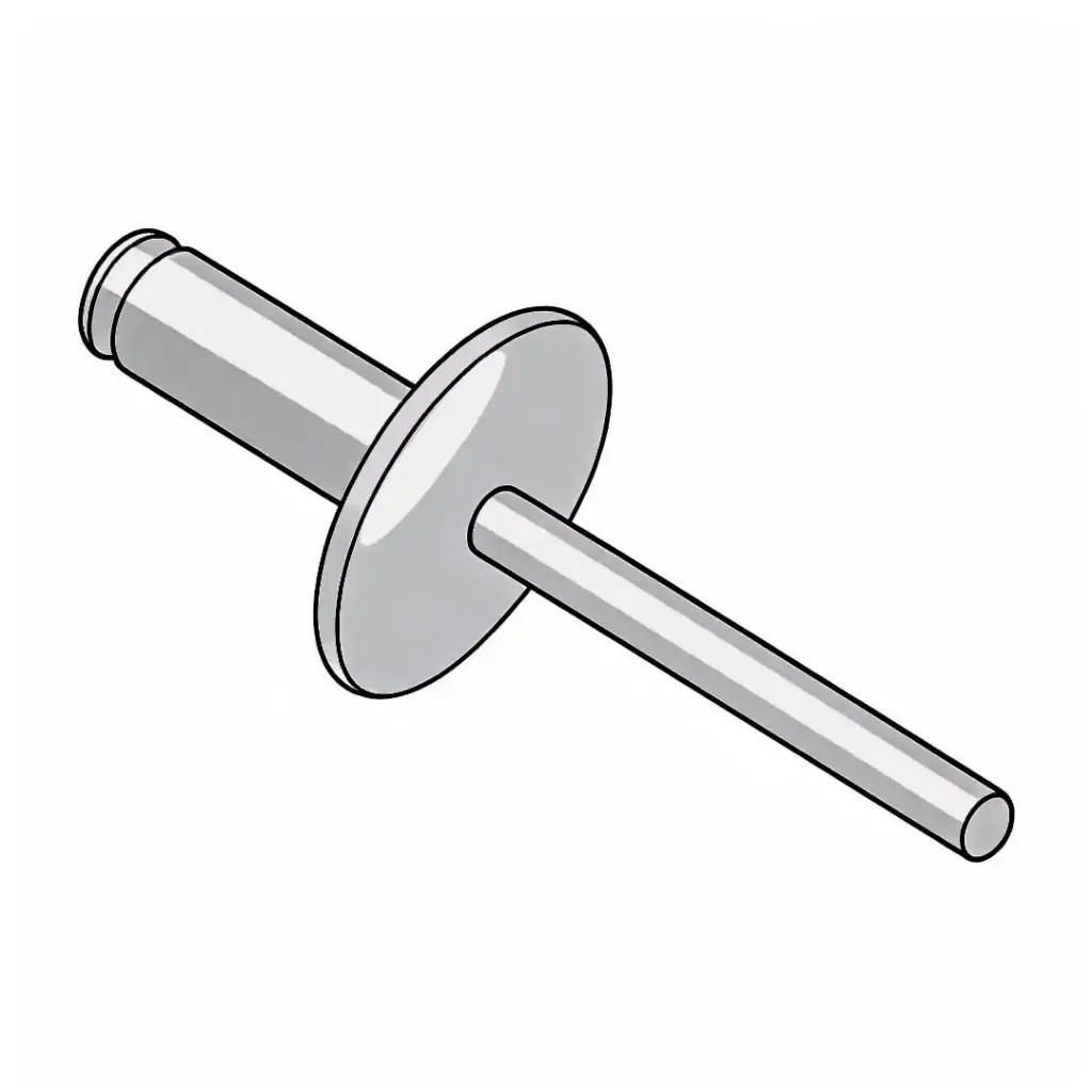 3/16 Dia. 3/8"-1/2" Grip Aluminum Large Flange Pop Rivet