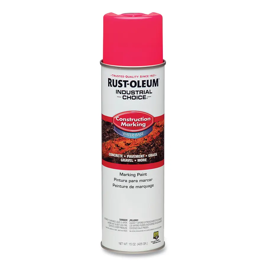 Fluorescent Pink Marking Paint Water Based (Precision/Rustoleum)