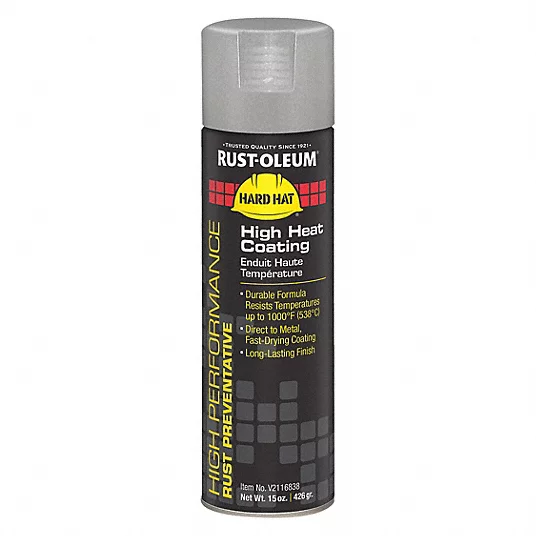 15oz Aluminum High Heat Spray Paint [1000°F/537°C] (Rustoleum)