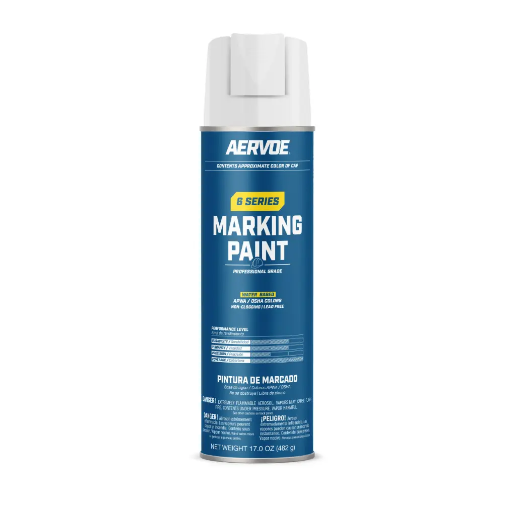 White Water Based Marking Paint 17oz. (Seymour/Stripe)