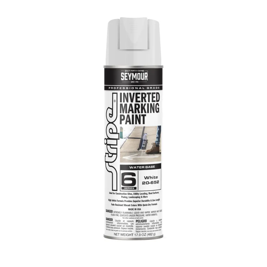 White Water Based Marking Paint 17oz. (Seymour/Stripe)