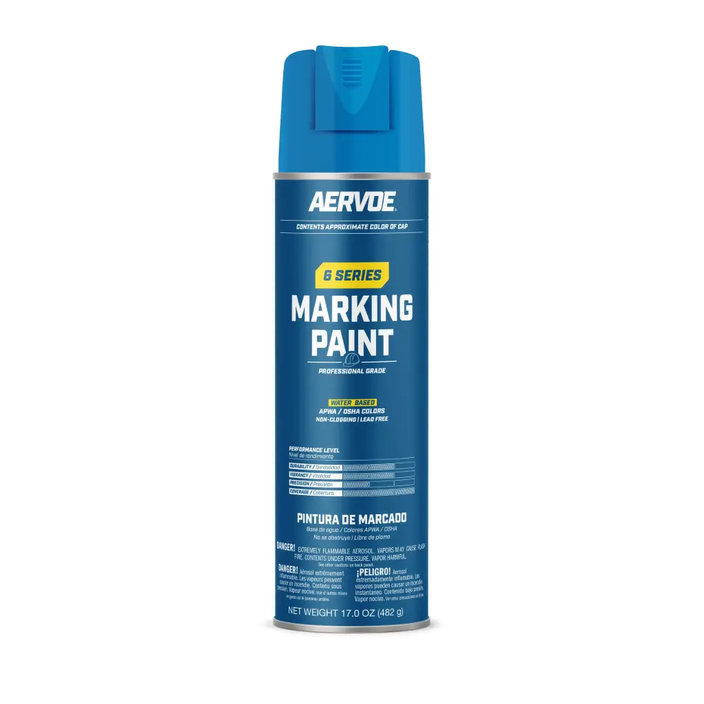 Fluorescent Blue Water Based Marking Paint 17oz. (Seymour/Aervoe)