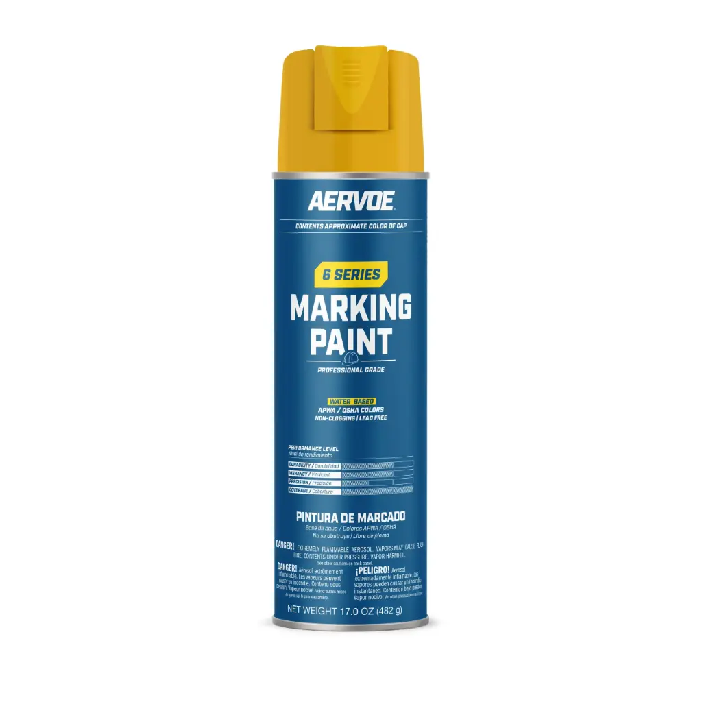 Utility Yellow Water Based Marking Paint 17oz. (Seymour/Stripe)