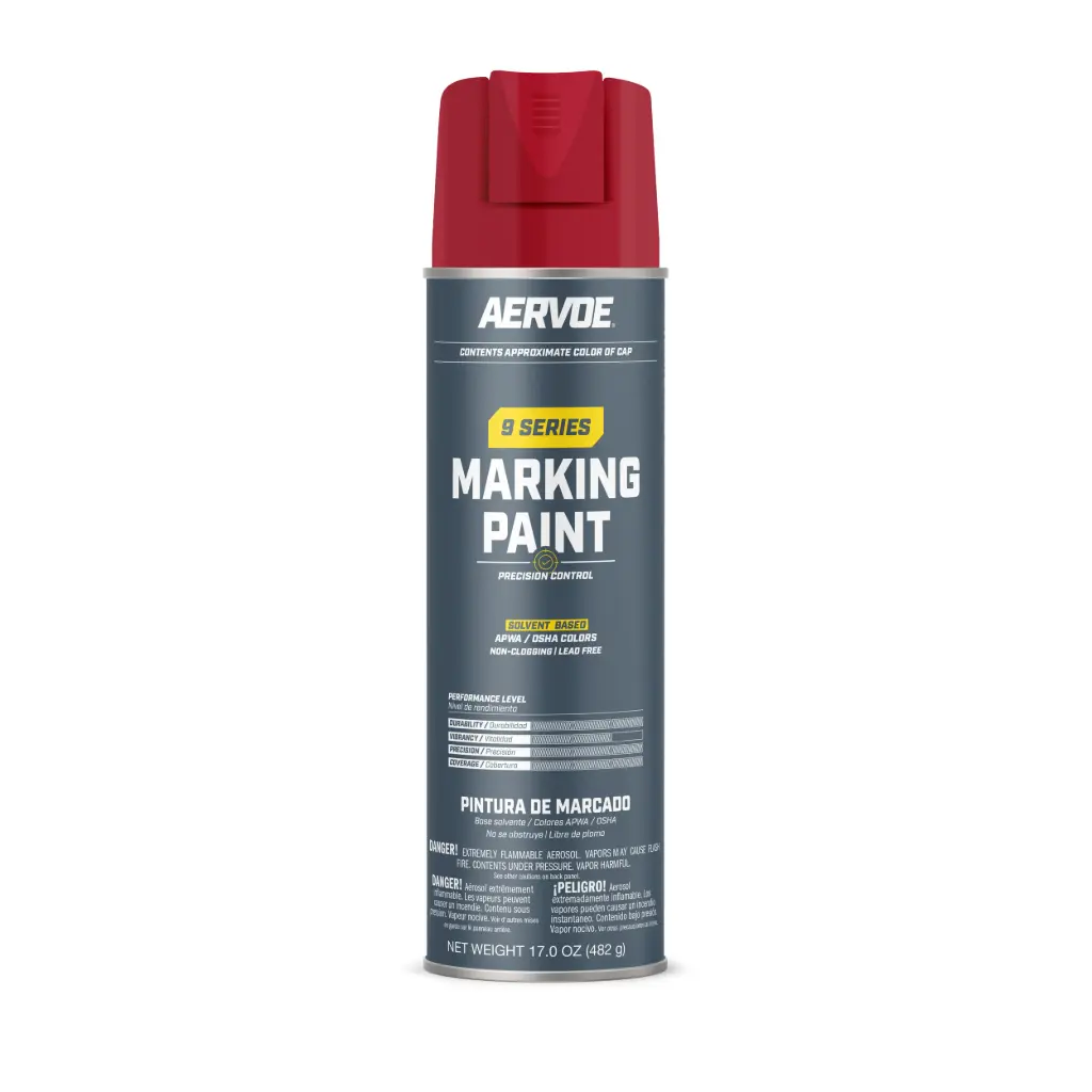 Safety Red Solvent Based Marking Paint 17oz. (Seymour/Stripe)