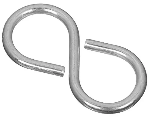 .105 X 1-1/8" Closed S-Hook Steel ZP