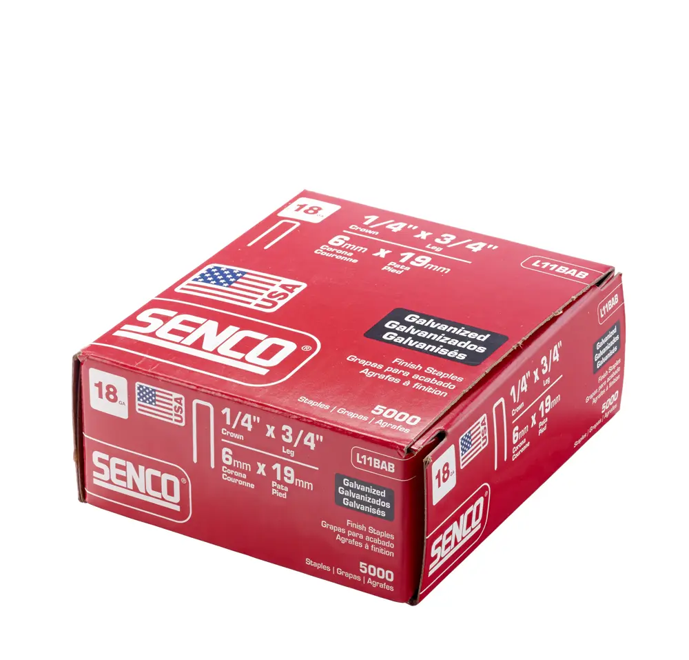 18Ga X 1/4 (Cr) X 3/4" (L) Galvanized Staples (5000) SENCO