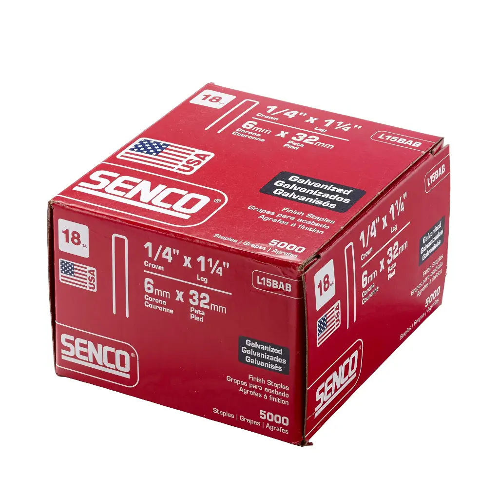 18Ga X 1/4 (Cr) X 1-1/4" (L) Galvanized Staples (5000) SENCO