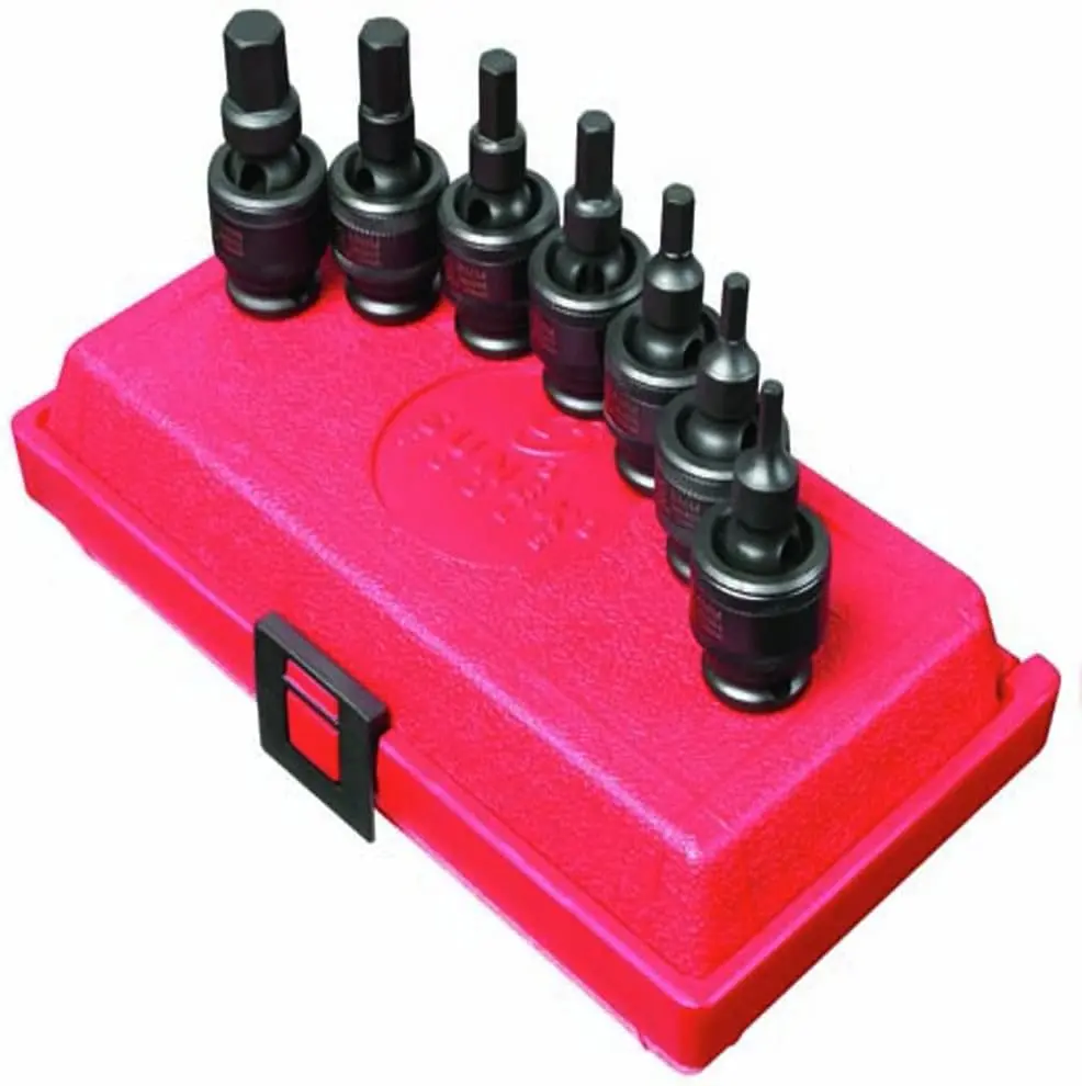 7Pc Metric 3/8" Dr. Universal Hex Driver Bit Impact Socket Set (Sunex)