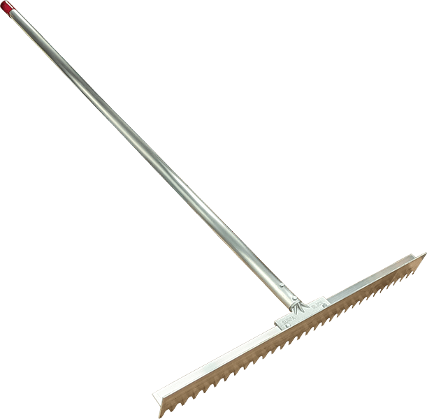 30" Magnesium Serrated Lute Rake W/1-1/4" X 6'9" Magnesium Handle (Surfa Slick)